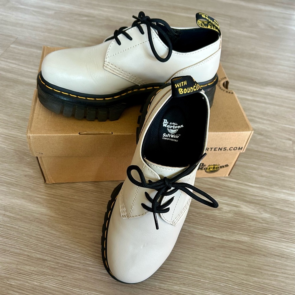 Dr. Martens Audrick Platform Oxfords Grey